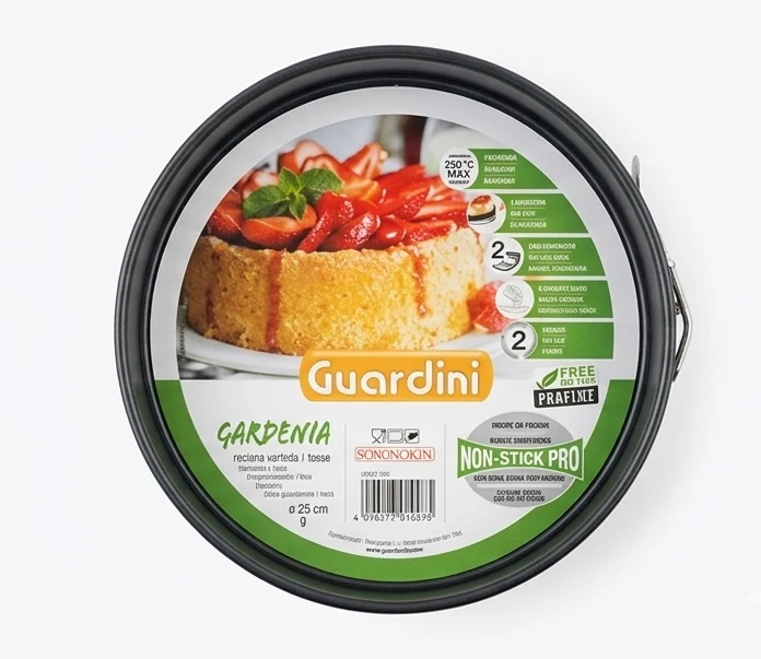 Guardini Linea Gardenia Tortiera Apribile 1 Fondo Ø 16 cm – Stampo in Acciaio con Rivestimento Antiaderente – Cerniera Laterale – Made in Italy