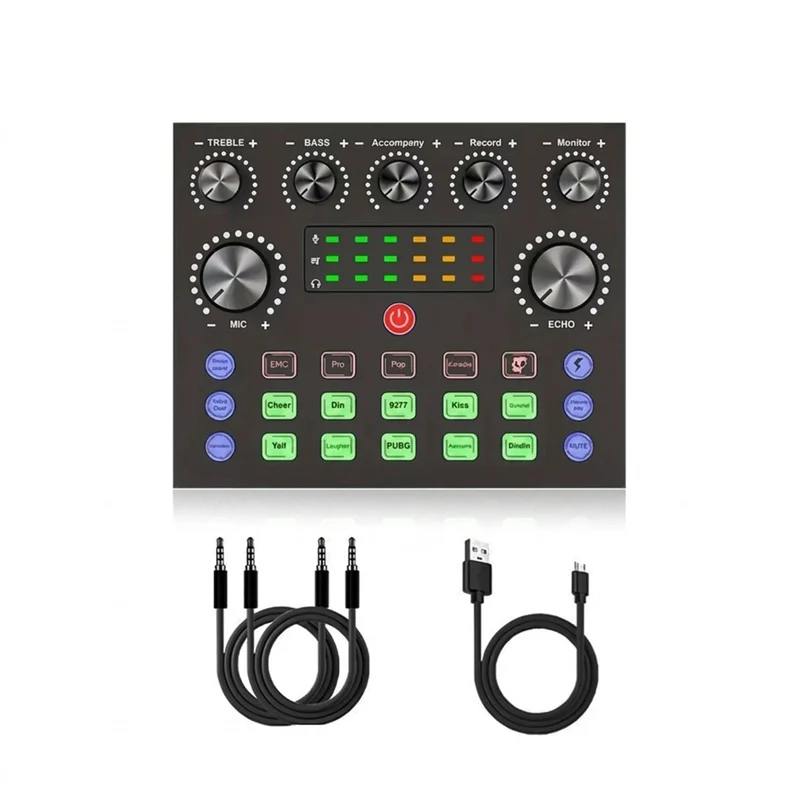 V8S Live Sound Card Podcast Bundle with Condenser Microphone and Boom Arm