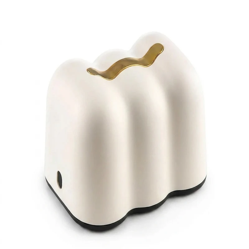 Cloud Tissue Box Holder — Wall-Mount Napkin & Paper Towel Organiser, Cream (PP)
