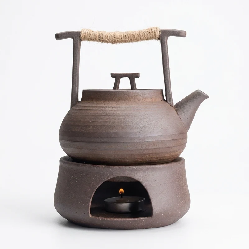 350ml Handmade Japanese-style Ceramic Teapot — Stoneware Gongfu Tea Maker