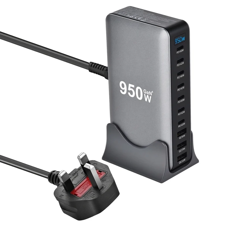 950W GaN USB‑C Multiport Charger — PD3.0/PPS, Fast Charging for Laptop & Phone