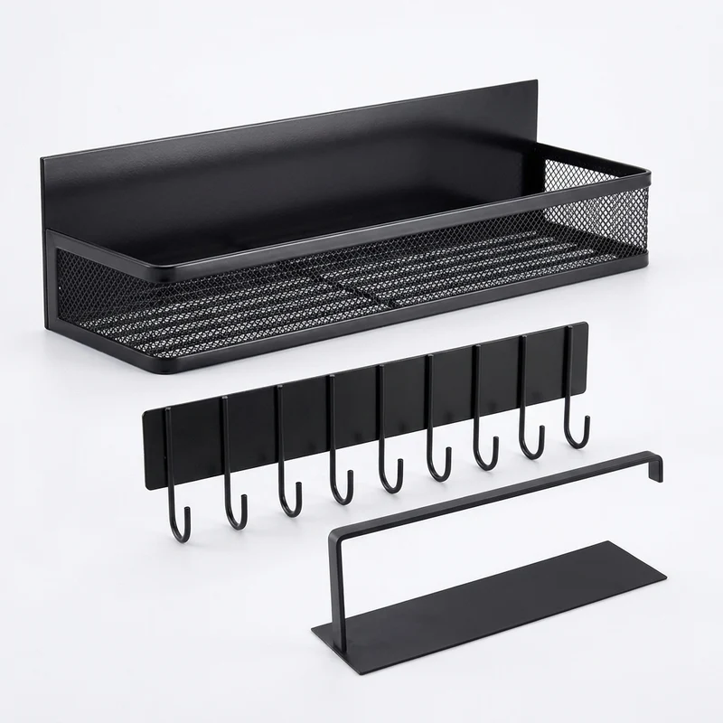 Metal Magnetic Spice Shelf — Fridge & Oven Organiser, DIY Kitchen Rack