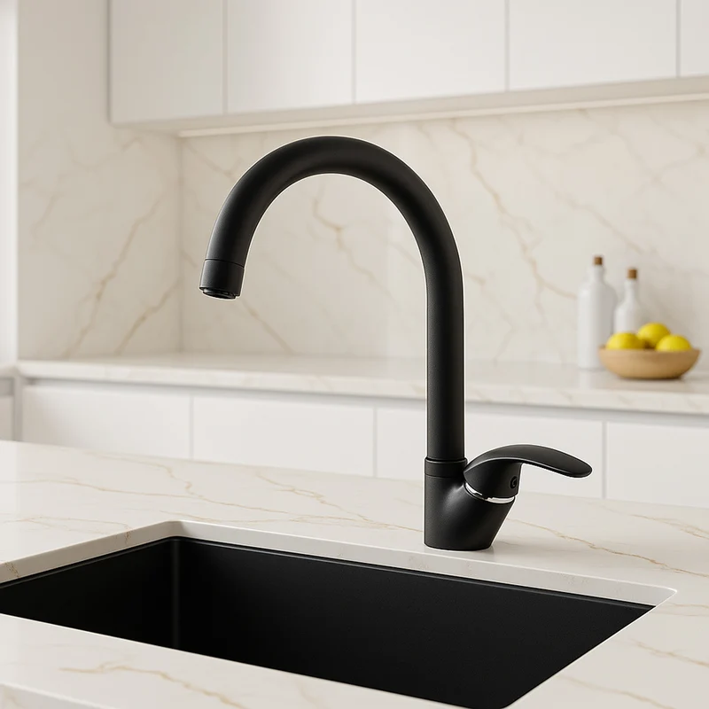 Rubinetto da cucina miscelatore per lavello colore nero opaco