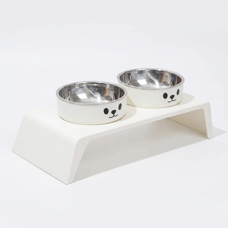 Elevated Pet Feeder with Double Stainless Steel Bowls – Cats & Dogs (Small–Large)