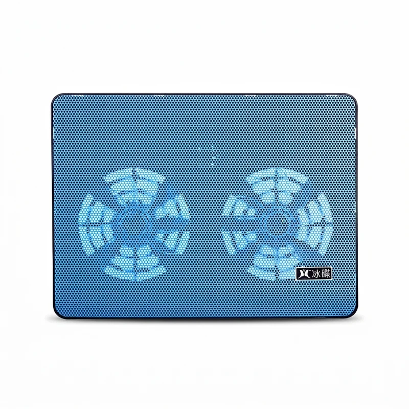 Laptop Cooling Pad with Twin Fans and Two USB Ports – Fits up to 17-inch (Blue)