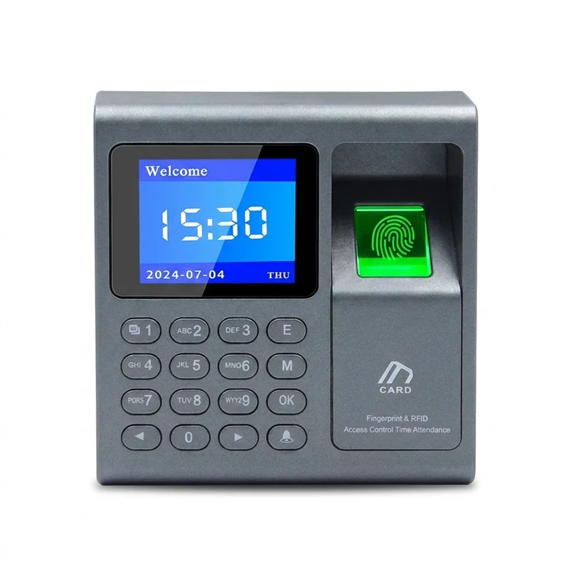 Fingerprint & RFID Access Control Time Recorder — 1000 Users, USB Attendance