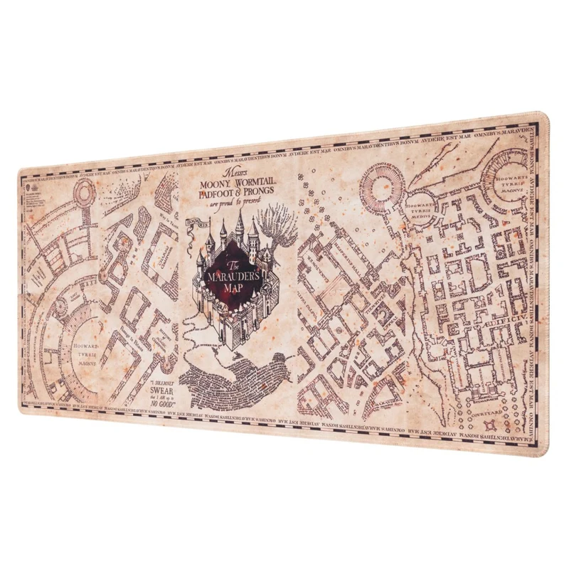 Harry Potter “Mappa del malandrino” Tappetino per Tastiera e Mouse Xxl per Scrivania Impermeabile e Antiscivolo 80x35cm | Mousepad, Accessori Gaming