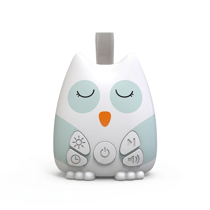 Owl-Shaped Portable White Noise Machine for Baby — 30 Soothing Sounds, Cry Sensor, Night Light, Rechargeable