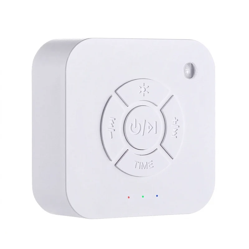 White Noise Sound Machine Sleep Soother — 9 Soothing Sounds, Breathing Light, Timer, Type‑C Rechargeable