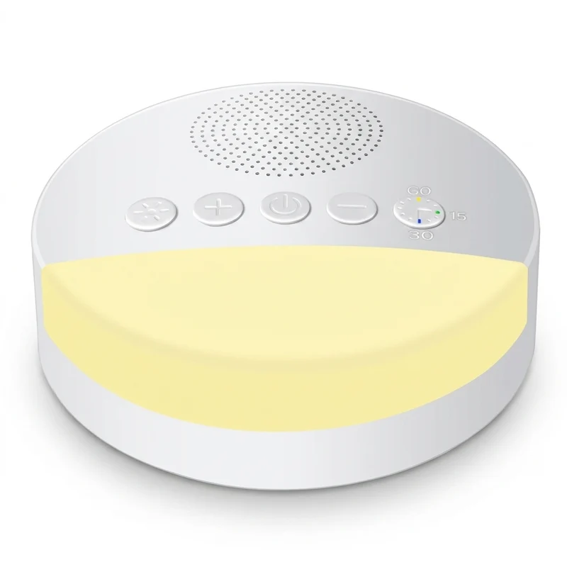 Baby White Noise Machine — USB Rechargeable Sleep Sound Player with Timer & Night Light