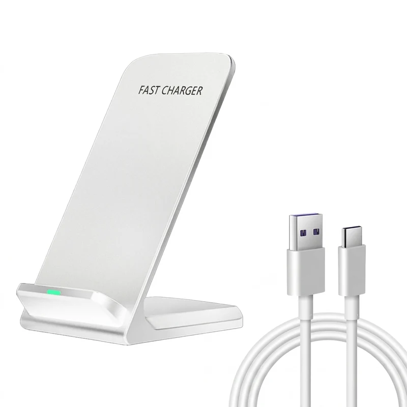 30W Fast Qi Wireless Charging Stand – Compatible with iPhone, Samsung, Xiaomi & Huawei
