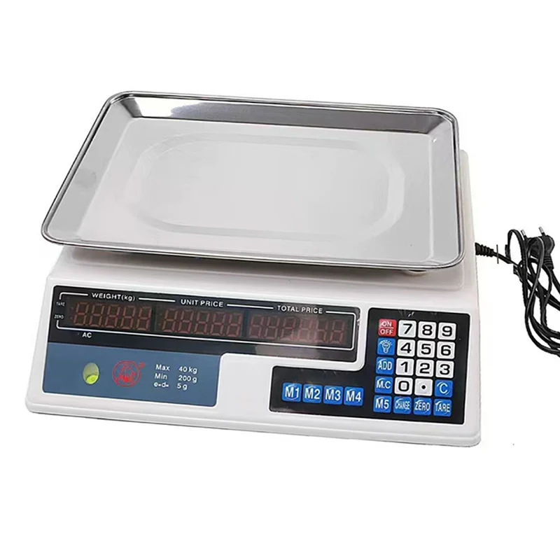 Bilancia digitale elettronica slim max 40kg 6 display retroilluminati