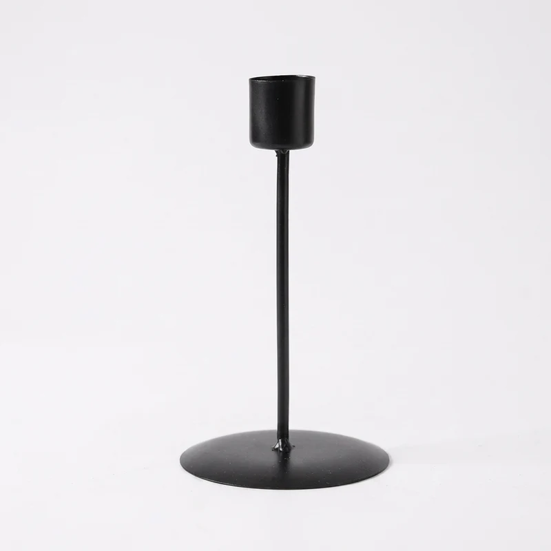 Simple Iron Candlestick — Dinner Table Candle Holder