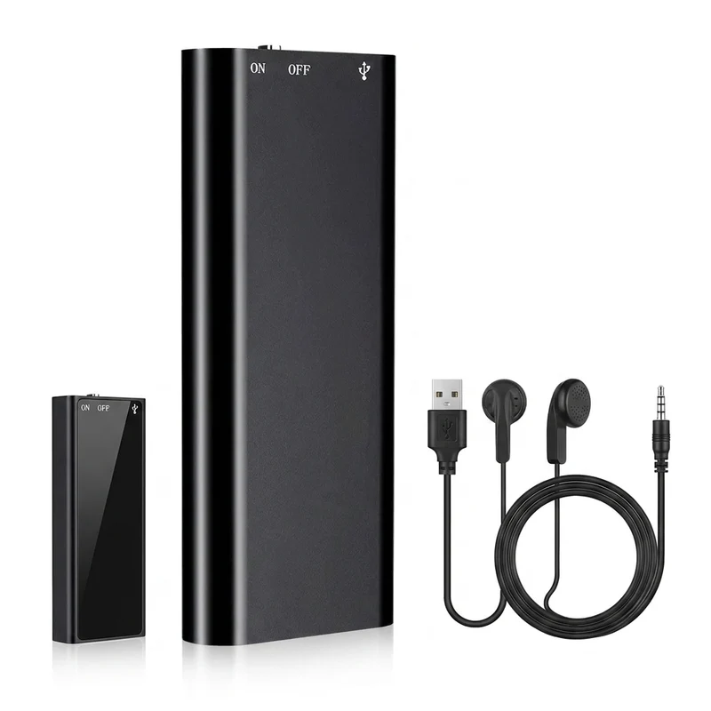 Ultra-slim Mini Voice Recorder — 4/8/16/32GB, One-button WAV/MP3 Player