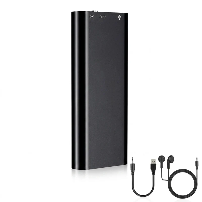 Ultra-slim Mini Voice Recorder — 4/8/16/32GB, WAV/MP3 & USB