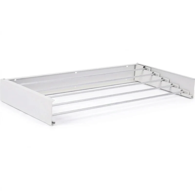 Collapsible Wall-Mounted Laundry Drying Rack — 5 Aluminium Rods