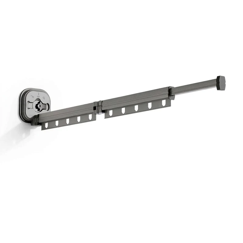 Retractable Wall-Mounted Clothes Drying Rack — Foldable Aluminium, Space-Saving