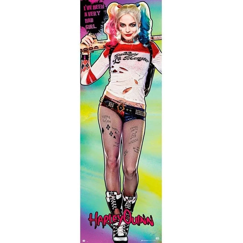 Maxi Poster XXL Porta o Parete - Harley Quinn (Suicide Squad) Cinema, TV, Incorniciabile da Cameretta, Ufficio 53x158 cm