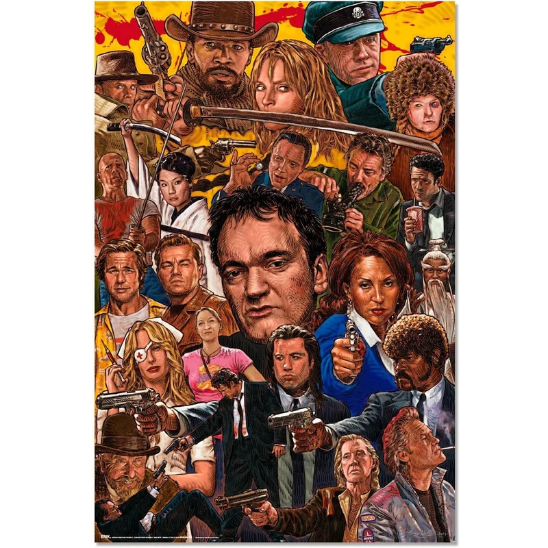 Maxi Poster Locandina (Film Pulp) Cinema Quentin Tarantino Cult TV Arte Incorniciabile a parete muro Casa Ufficio Locanda Nerd 91x61 cm