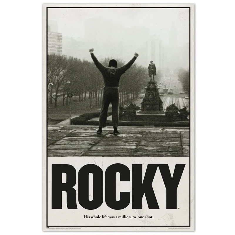 Maxi Poster Locandina Film (Rocky Balboa) TV Cinema Cult da Parete Palestra Boxe muro Casa Ufficio Locanda Nerd 91x61 cm