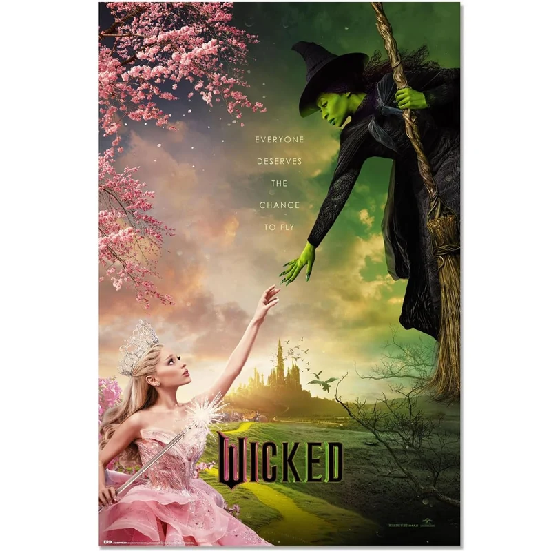 Maxi Poster TV (Wicked) Arte Incorniciabile a parete per Arredo Casa Cameretta, Film Principesse e Streghe, Nerd, 91x61 cm