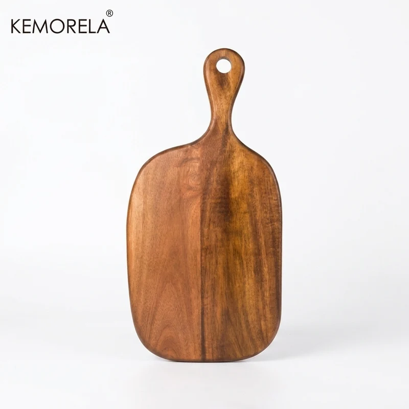 Wooden Cutting Board with Handle — Food-Safe Chopping Board for Meat, Cheese & Pizza