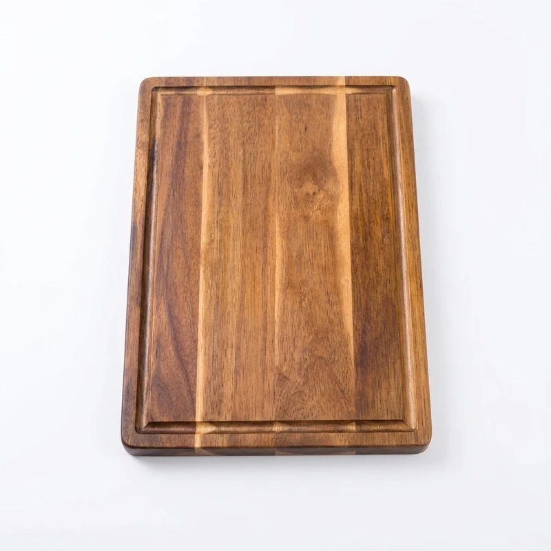 Acacia Wood Chopping Board — Thick Rectangular Cutting Board (S/M/L)