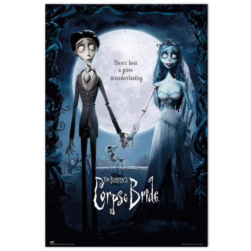 Maxi Poster - Sposa Cadavere (Corpse Bride) Locandina del Film Tim Burton Incorniciabile 91 x 61 cm