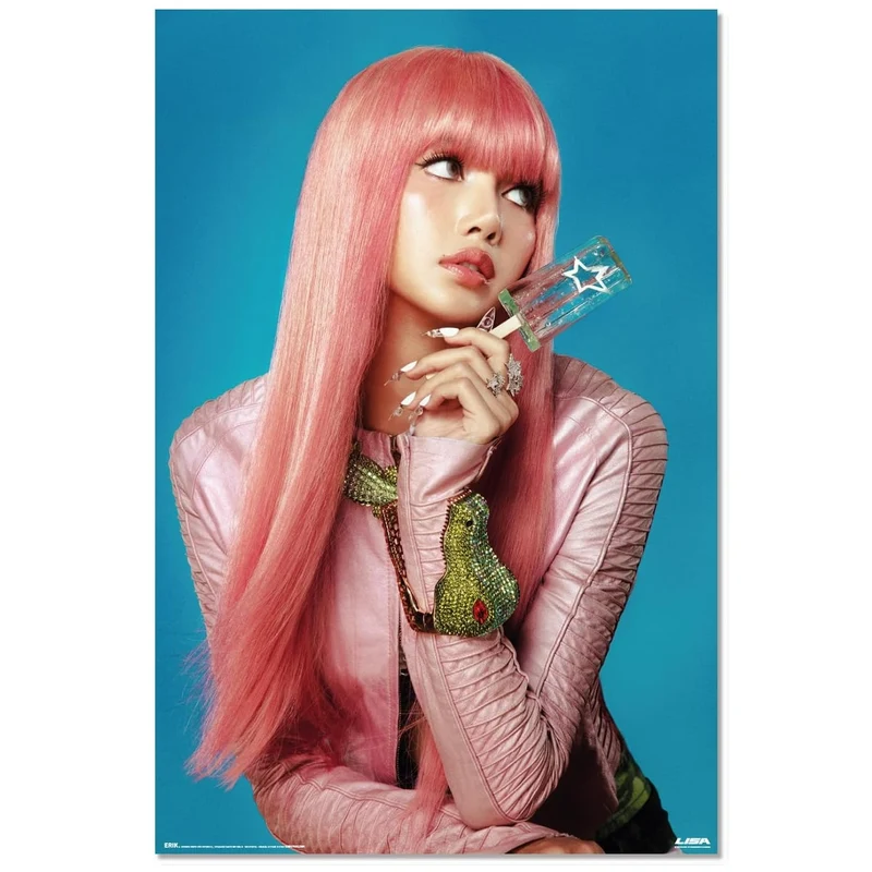 Maxi Poster Rock: K-pop (Lisa) gruppo Blackpink - da Parete Incorniciabile 91x61 cm Carta Lucida Licenza Ufficiale