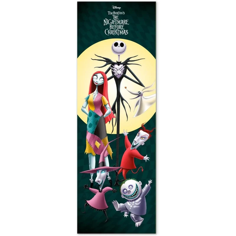 Maxi Poster XXL Porta o Parete - Disney (The Nightmare Before Christmas) TNBC Incorniciabile per Cameretta Gamer, Gadget, Ufficio 53x158 cm