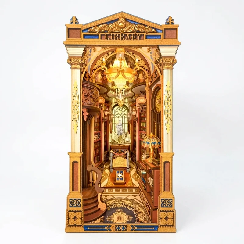 Library of Wonders Book Nook 3D Wooden Puzzle — Victorian Gothic Diorama