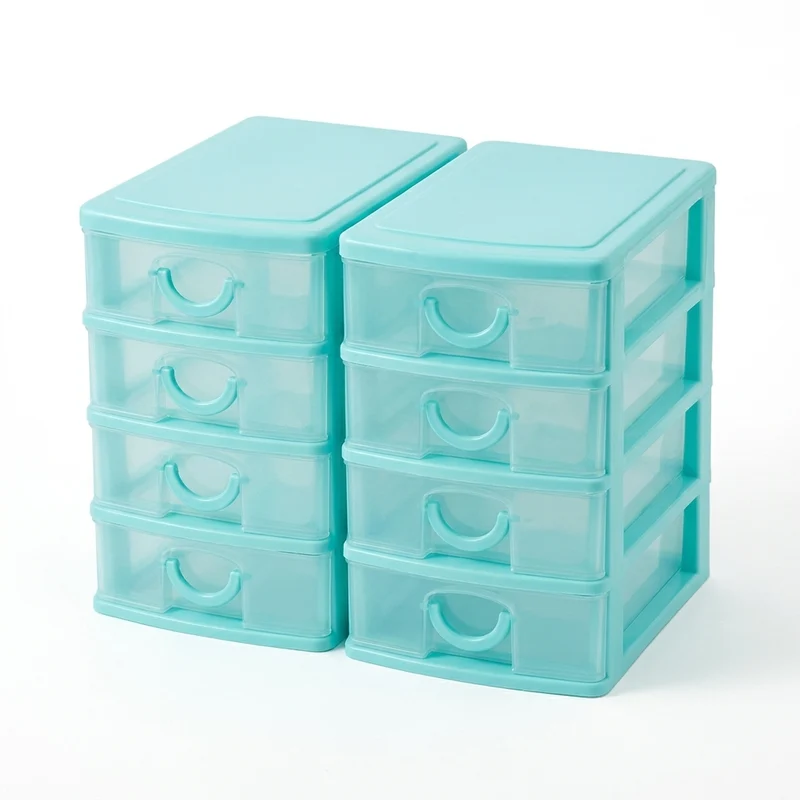 4-layer Transparent Jewellery Storage Box with Rhinestone Detail