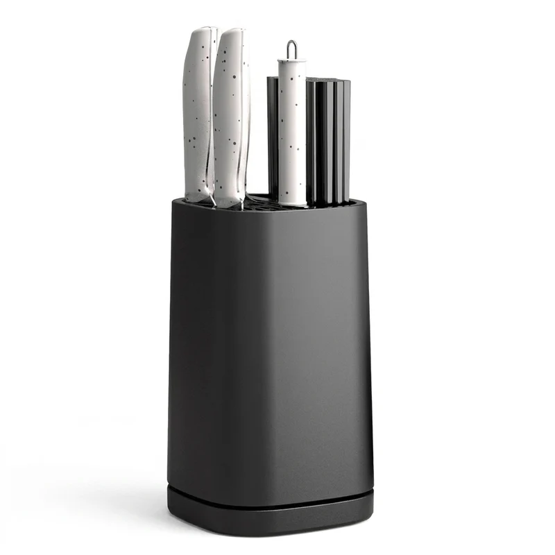 Multi-Function Knife & Utensil Rack with Drain Base