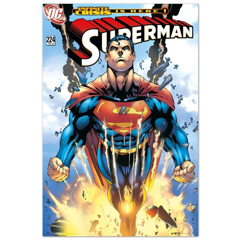Maxi Poster Dc Comics (Superman: Infinite Crisis Is Here!) a parete Incorniciabile 91x61 cm Gadget Nerd Supereroi