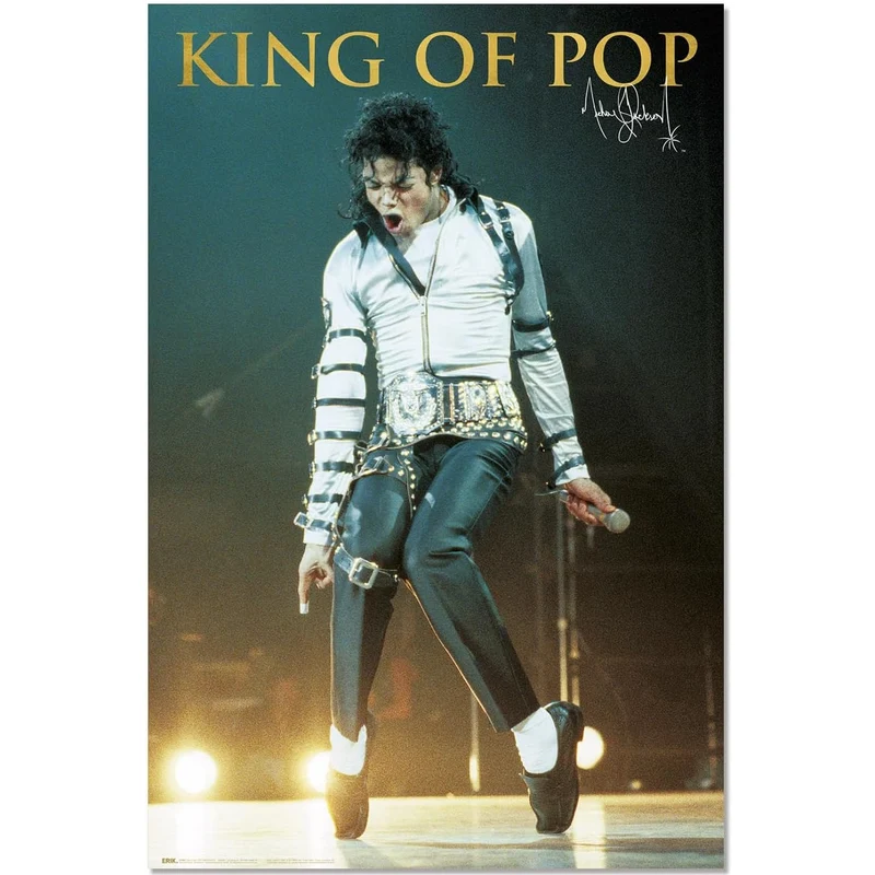 Maxi Poster Rock: Michael Jackson (Bad) da Parete Incorniciabile 91x61 cm Carta Lucida Licenza Ufficiale