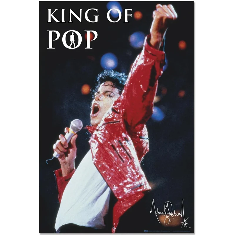 Maxi Poster Rock: Michael Jackson (King of Pop) da Parete Incorniciabile 91x61 cm Carta Lucida Licenza Ufficiale