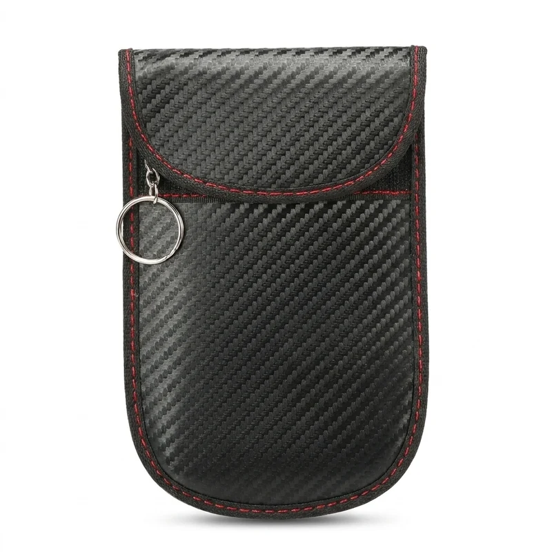 Faraday Pouch for Key Fob – Carbon Fibre Signal‑Blocking Anti‑Theft Protector