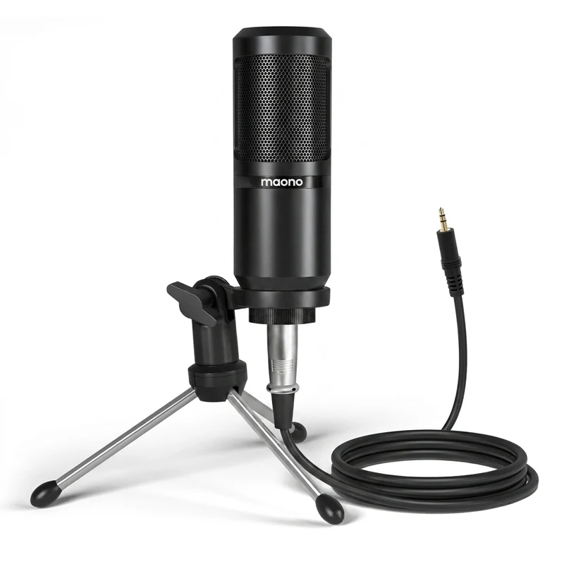 PM360TR Condenser Tabletop Microphone — 3.5mm Cardioid for PC, Phone & Recording