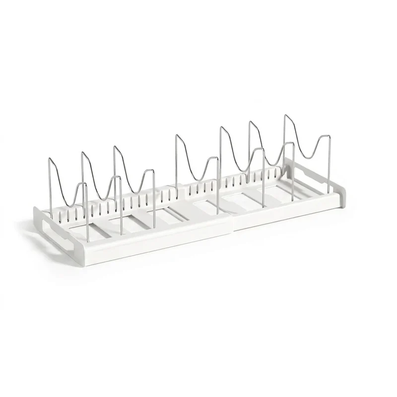 Expandable Kitchen Cabinet Pot Organiser Rack — Adjustable Divider for Pots & Pans
