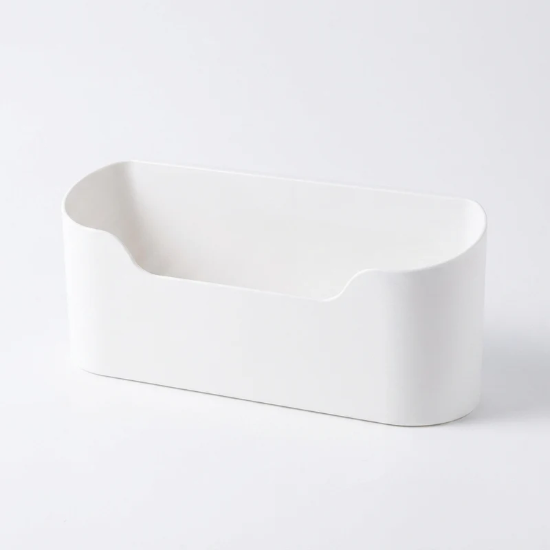 Adhesive Wall-Mounted Storage Rack – 2-Piece White Kitchen & Bathroom Organiser