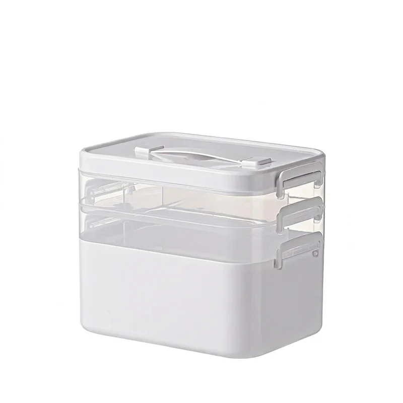 Large Multi-tier Medical Storage Box — Portable Medicine Display Rack