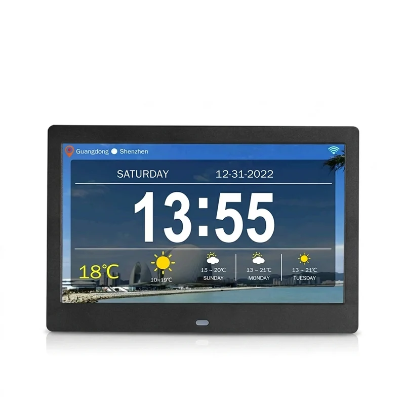 7/10.1-inch Wi‑Fi Calendar Photo Frame — Dementia Clock with Weather & Reminders