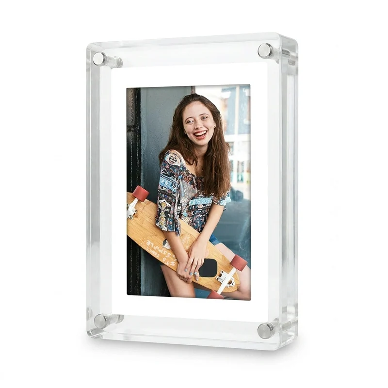 5-inch Acrylic Digital Photo Frame — 1200mAh Battery, 4GB, IPS Vertical Display