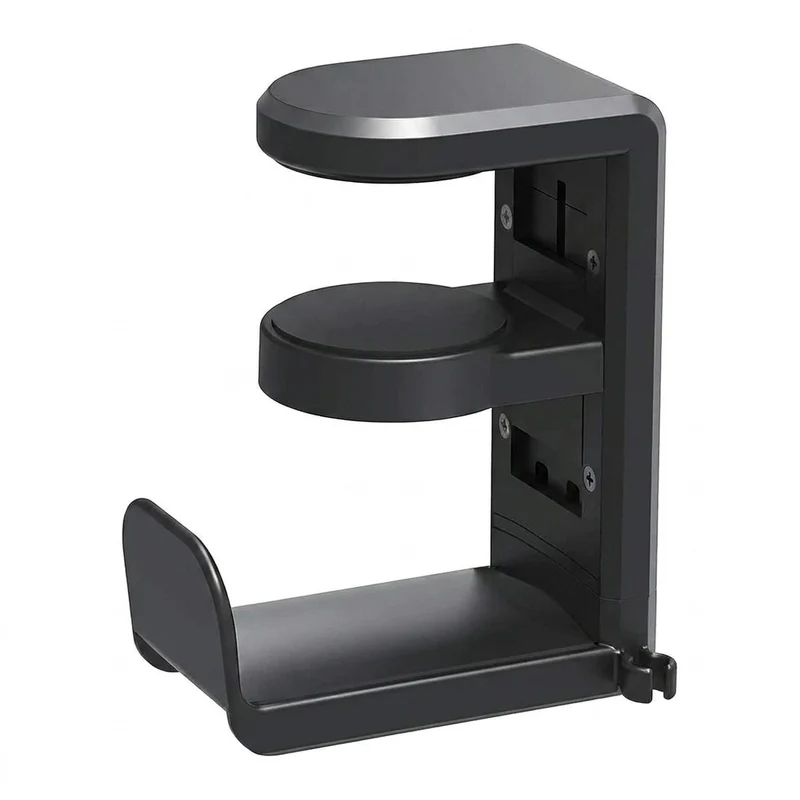2-in-1 No‑Drill Desktop Cup Holder & Headphone Hook for Computer Desk