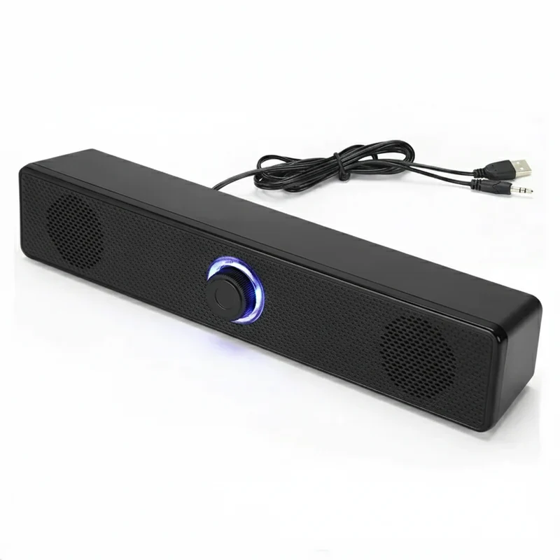 2.1 Channel Wired Soundbar with Subwoofer for PC/TV/Laptop – Aux & USB, Optional Bluetooth