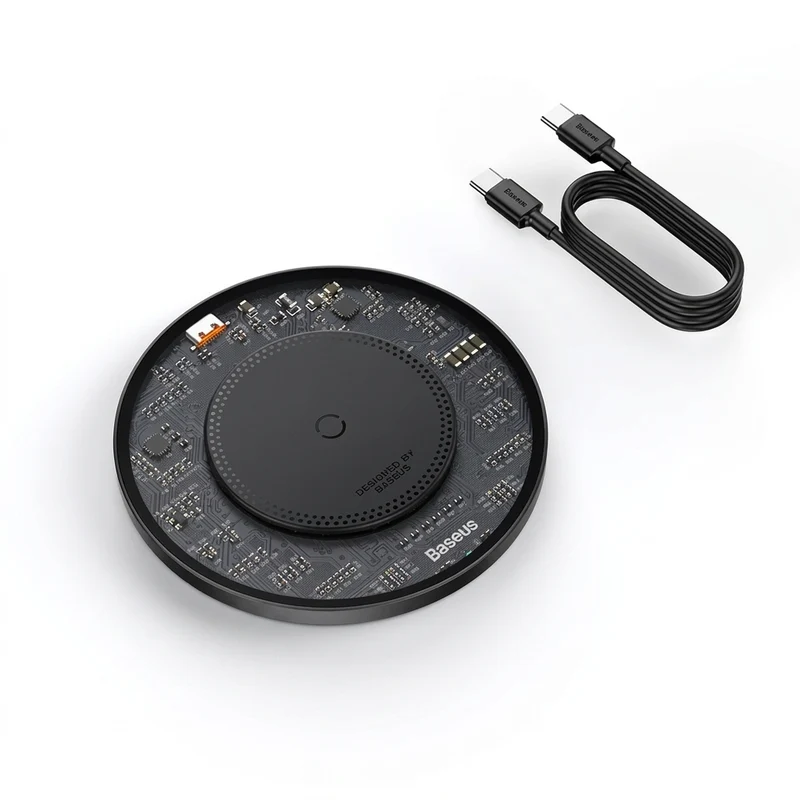 15W Fast Wireless Charging Pad – Transparent Qi Charger for iPhone & Android