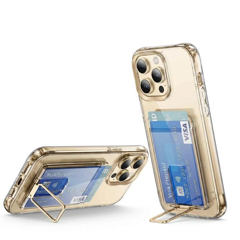 Transparent MagSafe Card Wallet & Stand for iPhone – Clear PC Case