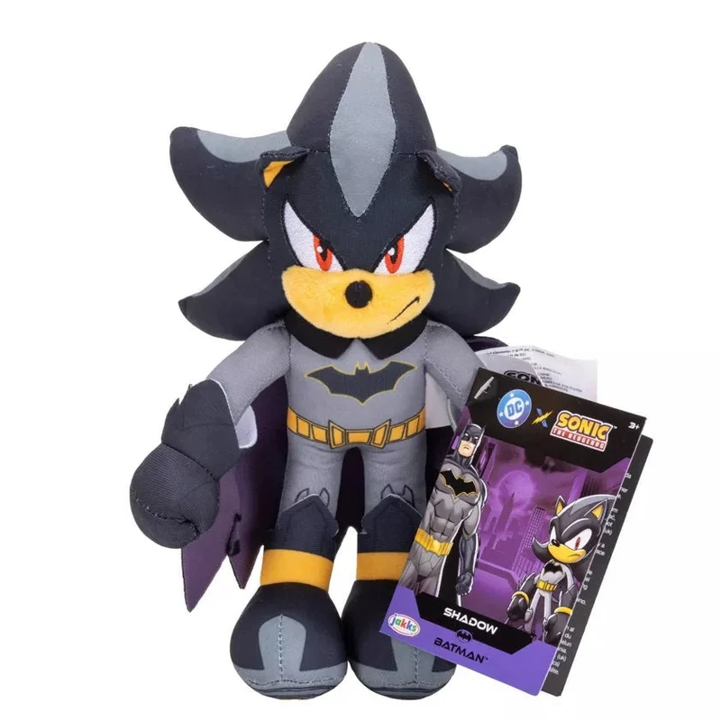 Jakks Pacific: Peluche - Dc x Sonic the Hedgehog - Shadow "the Batman" - Pupazzo Figure Plush 23cm