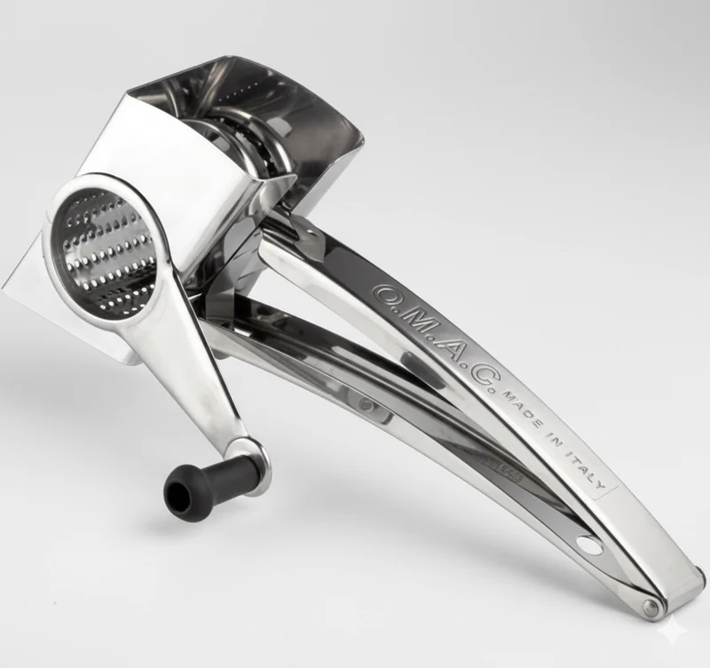 Omac Grattugia Manuale a Rullo – Acciaio Inox – Per Formaggio