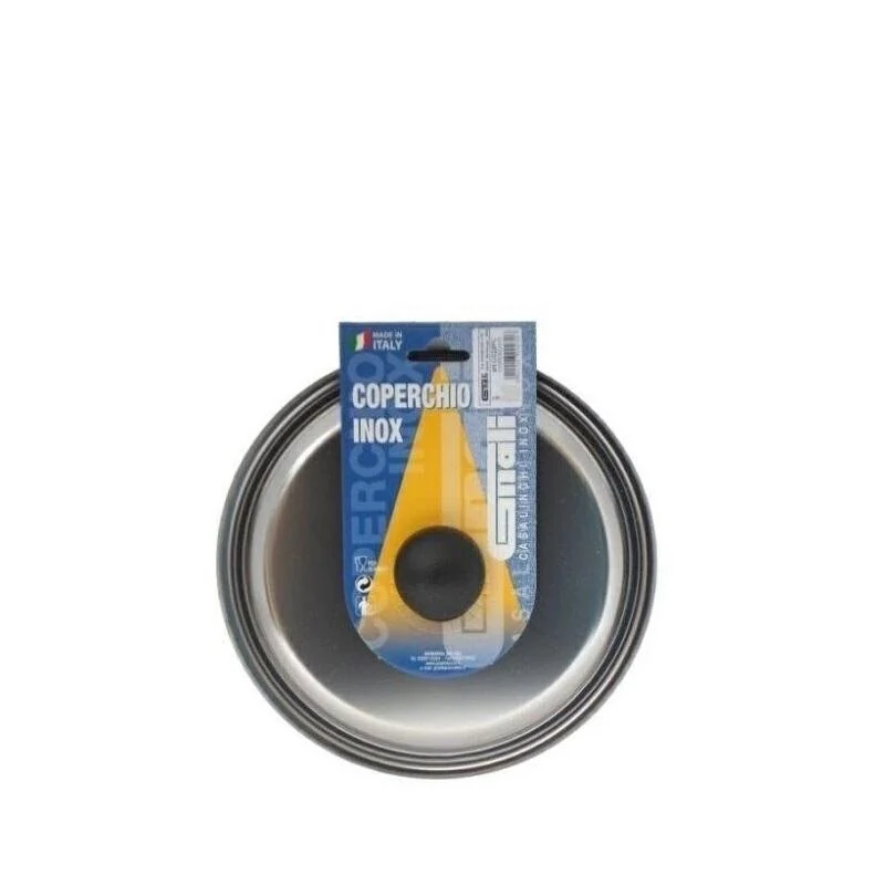 Gnali Coperchio Inox con Pomolo – Diametro 22 cm – Acciaio Inossidabile